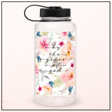 Load image into Gallery viewer, By the grace of God wide mouth water bottle