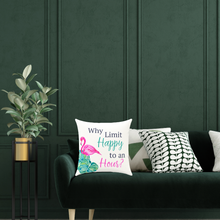 Load image into Gallery viewer, Happy Hour Flamingo Throw Pillow