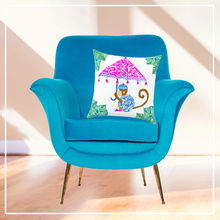 Load image into Gallery viewer, Chinoiserie Monkey Palm Throw Pillow