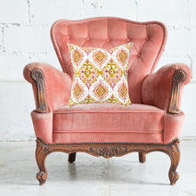 Load image into Gallery viewer, Gold & Blush IKAT Throw Pillow