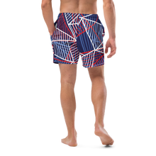 Load image into Gallery viewer, Red white & blue Trump won swim trunks