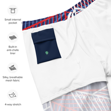 Load image into Gallery viewer, Red white & blue Trump won swim trunks