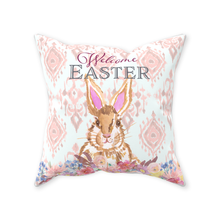 Load image into Gallery viewer, Easter Bunny Ikat Throw Pillow