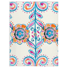 Load image into Gallery viewer, Ivory Boho Paisley Minky Blanket