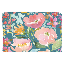 Load image into Gallery viewer, Teal Floral Throw Pillow