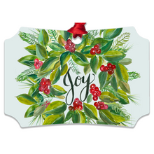 Load image into Gallery viewer, Christmas Wreath Joy Metal Ornaments