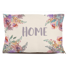 Load image into Gallery viewer, Beige Floral "HOME" Dog Bed