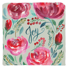 Load image into Gallery viewer, Floral Christmas Joy Throw Pillow Cover Only