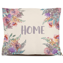 Load image into Gallery viewer, Beige Floral "HOME" Dog Bed