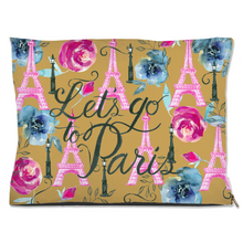 Load image into Gallery viewer, Mustard Floral "Paris" Dog Bed