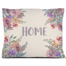 Load image into Gallery viewer, Beige Floral "HOME" Dog Bed