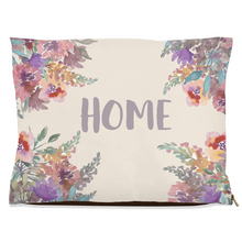 Load image into Gallery viewer, Beige Floral "HOME" Dog Bed