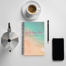 Load image into Gallery viewer, Faith Hope Love Spiral notebook