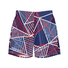 Load image into Gallery viewer, Red white & blue Trump won swim trunks