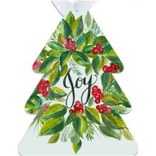 Load image into Gallery viewer, Christmas Wreath Joy Metal Ornaments