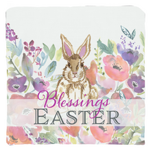 Load image into Gallery viewer, Floral Easter Bunny Throw Pillow