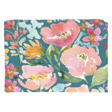 Load image into Gallery viewer, Teal Floral Throw Pillow