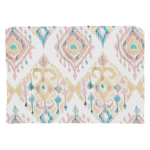 Load image into Gallery viewer, Mustard & Teal IKAT Throw Pillow