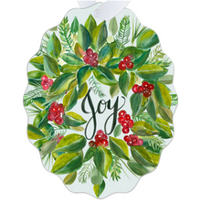 Load image into Gallery viewer, Christmas Wreath Joy Metal Ornaments
