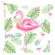Load image into Gallery viewer, Flamingo Palm Throw Pillow