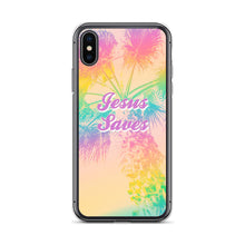 Load image into Gallery viewer, Jesus Saves Tropical iPhone Case