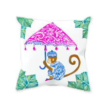Load image into Gallery viewer, Chinoiserie Monkey Palm Throw Pillow