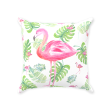 Load image into Gallery viewer, Flamingo Palm Throw Pillow