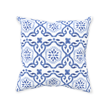 Load image into Gallery viewer, Blue & White Pattern Throw Pillow
