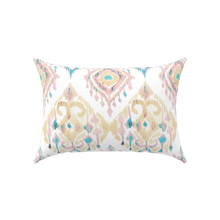 Load image into Gallery viewer, Mustard & Teal IKAT Throw Pillow