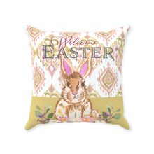 Load image into Gallery viewer, Golden Easter Ikat Throw Pillow
