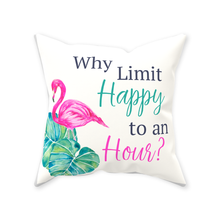 Load image into Gallery viewer, Happy Hour Flamingo Throw Pillow