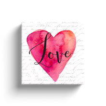 Load image into Gallery viewer, Pink heart Love Canvas Wraps