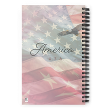 Load image into Gallery viewer, American Flag Patriotic Spiral notebook