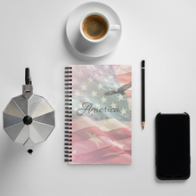 Load image into Gallery viewer, American Flag Patriotic Spiral notebook