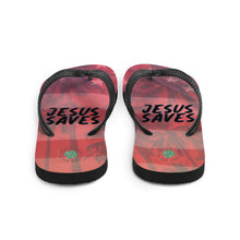 Load image into Gallery viewer, Jesus Saves Red Flip-Flops