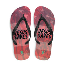 Load image into Gallery viewer, Jesus Saves Red Flip-Flops