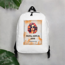 Load image into Gallery viewer, Peace, hope &amp; Love Retro Backpack
