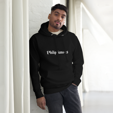 Load image into Gallery viewer, christian hooded sweatshirt features Philippians 4:6 script
