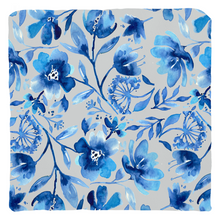 Load image into Gallery viewer, Blue Floral Design Throw Pillow
