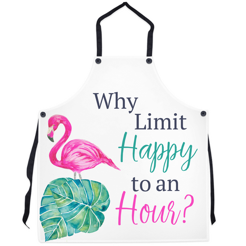 Pink Flamingo happy hour apron