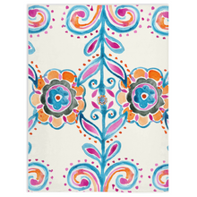 Load image into Gallery viewer, Ivory Boho Paisley Minky Blanket
