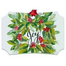 Load image into Gallery viewer, Christmas Wreath Joy Metal Ornaments
