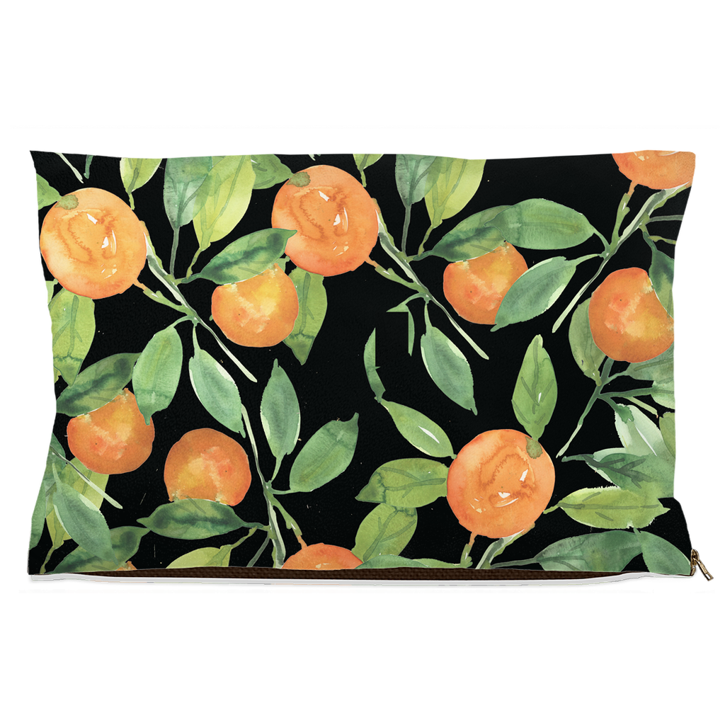 Black Orange Grove Dog Bed