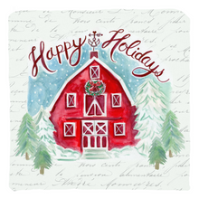 Load image into Gallery viewer, Happy Holiday Red Barn Throw Pillow
