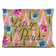 Load image into Gallery viewer, Mustard Floral &quot;Paris&quot; Dog Bed
