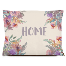 Load image into Gallery viewer, Beige Floral &quot;HOME&quot; Dog Bed
