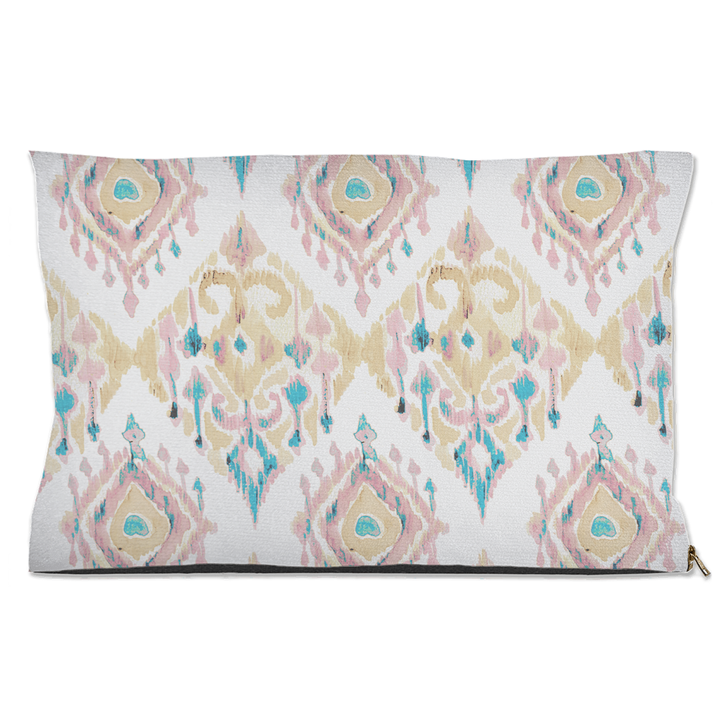Pastel colored IKAT Dog Bed