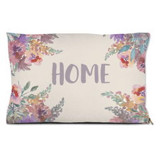 Load image into Gallery viewer, Beige Floral &quot;HOME&quot; Dog Bed
