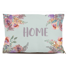 Load image into Gallery viewer, Floral Dog bed with Home written
