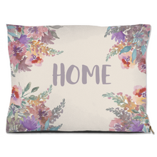 Load image into Gallery viewer, Beige Floral &quot;HOME&quot; Dog Bed
